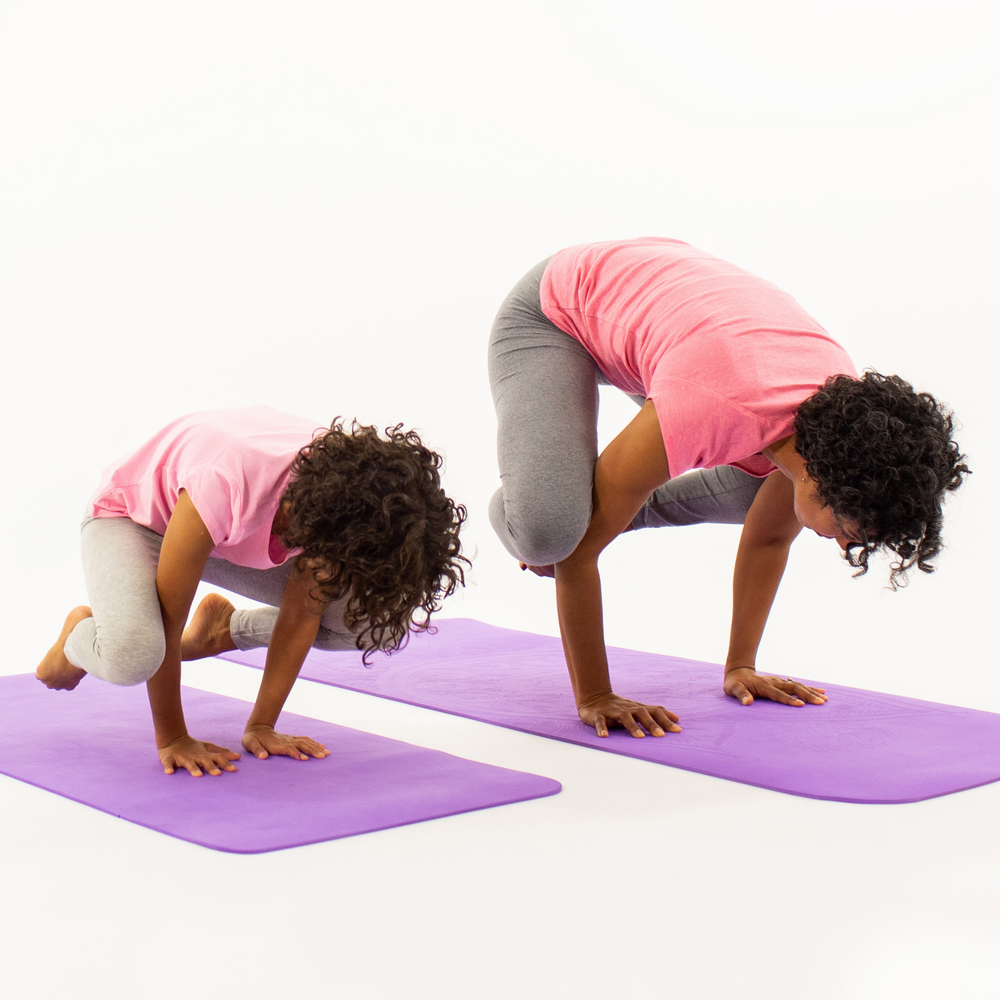 Mummy and Me Yoga Set - Cloud | Matching Purple Yoga Mats for Adults and Kids | Free Yoga Cards | Eco-Friendly | Non-Toxic