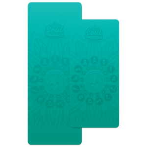 
                
                    Load image into Gallery viewer, Mummy and Me Yoga Set - Earth | Matching Turquoise Yoga Mats for Adults and Kids | Free Yoga Cards | Eco-Friendly | Non-Toxic
                
            